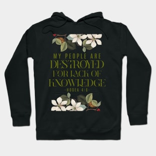 My people are destroyed for lack of knowledge. (Hosea 4:6) Hoodie